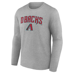 Arizona Diamondbacks Team Lockup Long Sleeve T-Shirt - Gray