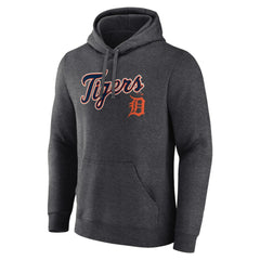 Detroit Tigers Team Lockup Hoodie - Charcoal
