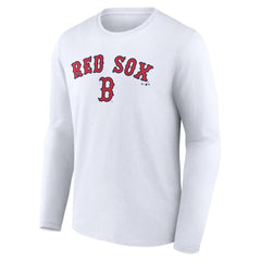 Boston Red Sox Team Lockup Long Sleeve T-Shirt - White