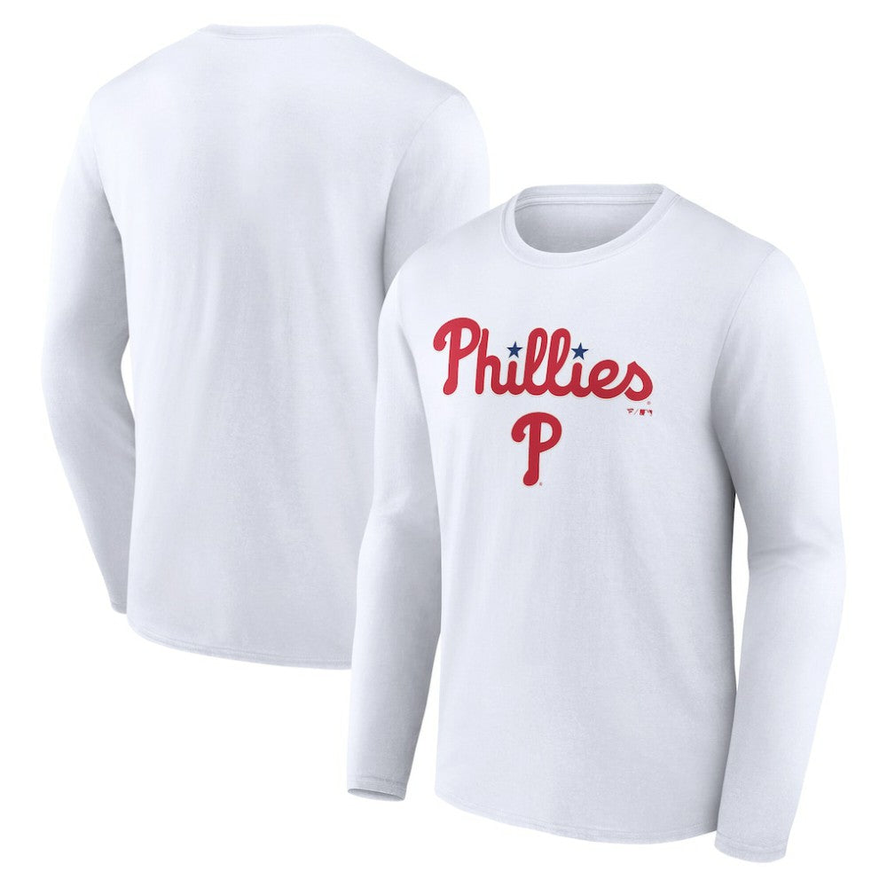 Philadelphia Phillies Team Lockup Long Sleeve T-Shirt - White