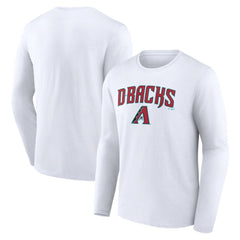 Arizona Diamondbacks Team Lockup Long Sleeve T-Shirt - White