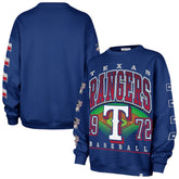 Texas Rangers Women's Trendy Team Go Big Oversized Sweatshirt - Royal | 47 brand