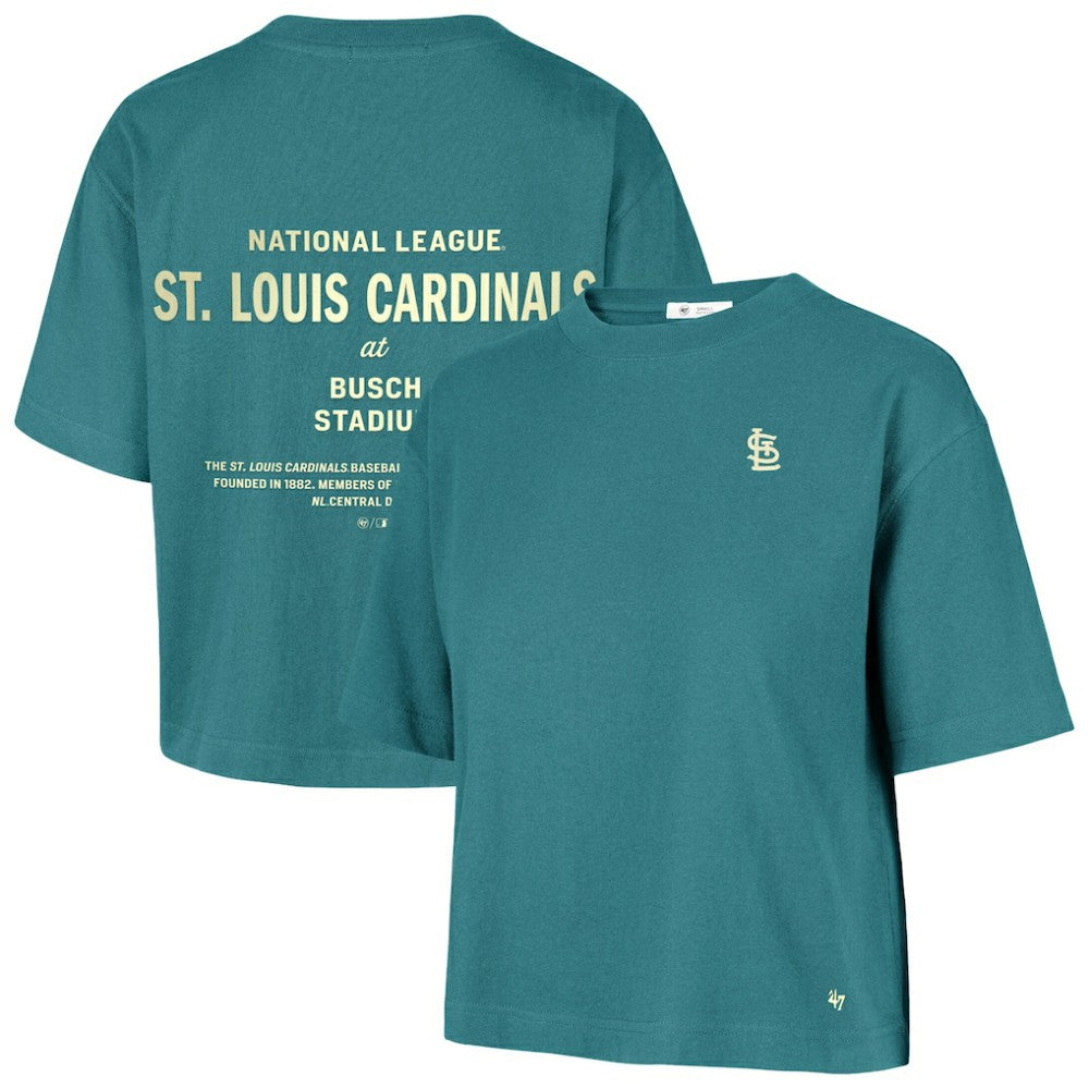 St. Louis Cardinals Women's Contemporary Basics Leon City T-Shirt - Teal | 47 brand