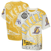 Los Angeles Lakers Outerstuff Youth Top Player All-Over-Print T-Shirt - Cream for sale
