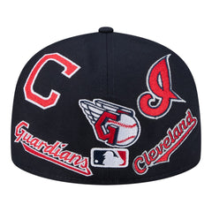 Cleveland Guardians All Over 59FIFTY Fitted Hat - Navy | New Era