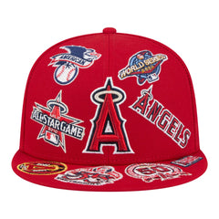 Los Angeles Angels All Over 59FIFTY Fitted Hat - Red | New Era