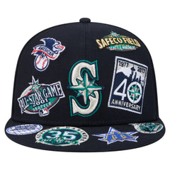 Seattle Mariners All Over 59FIFTY Fitted Hat - Navy | New Era