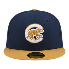 Chicago Cubs Two-Tone Color Pack 59FIFTY Fitted Hat - Navy/Khaki | New Era