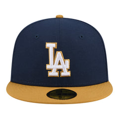 Los Angeles Dodgers Two-Tone Color Pack 59FIFTY Fitted Hat - Navy/Khaki | New Era
