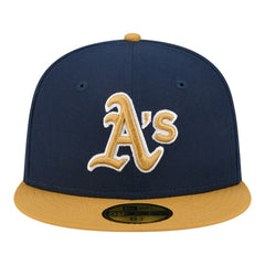Athletics Two-Tone Color Pack 59FIFTY Fitted Hat - Navy/Khaki | New Era