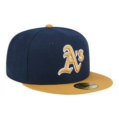 Athletics Two-Tone Color Pack 59FIFTY Fitted Hat - Navy/Khaki | New Era