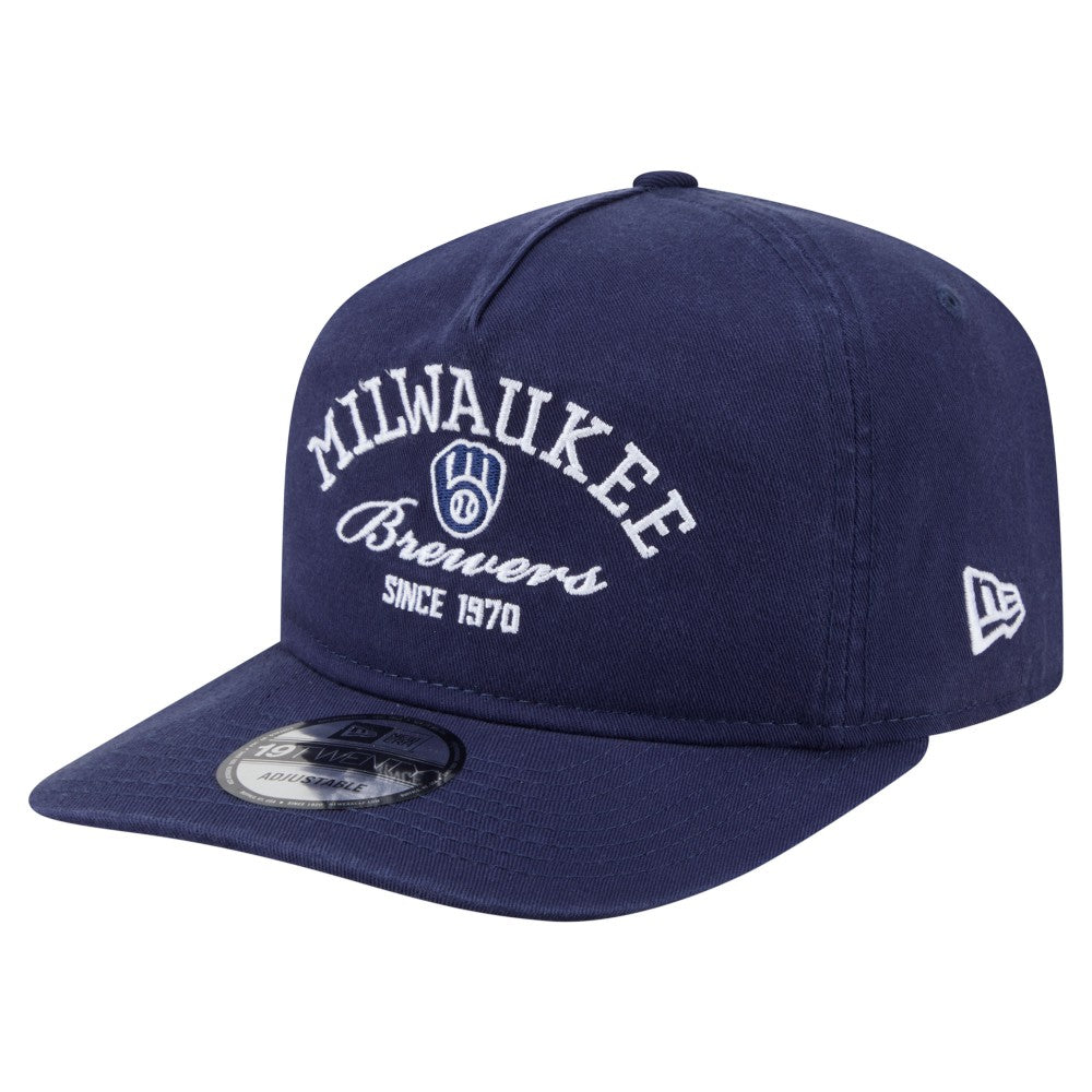 Milwaukee Brewers Stacked 19TWENTY Adjustable Hat - Navy | New Era