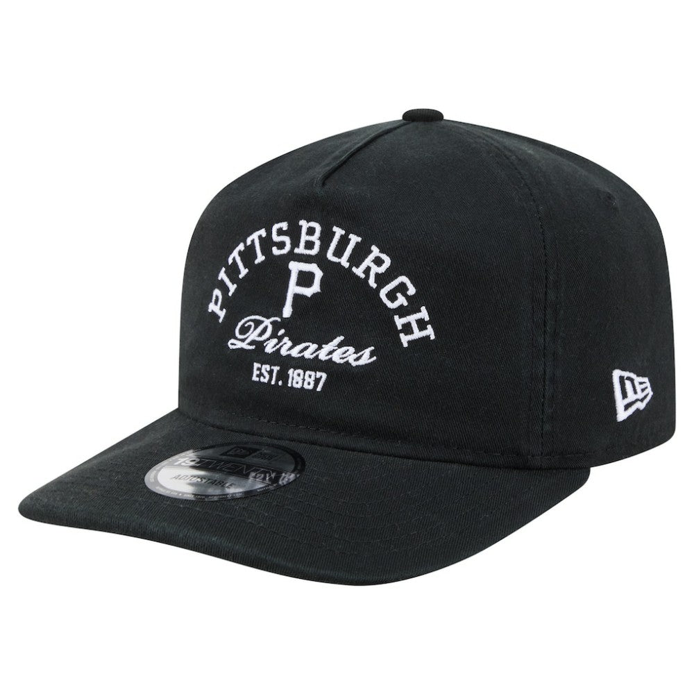 Pittsburgh Pirates Stacked 19TWENTY Adjustable Hat - Black | New Era