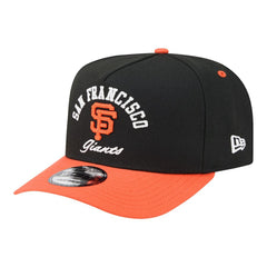 San Francisco Giants Arched A-Frame 9FIFTY Adjustable Hat - Black/Orange | New Era