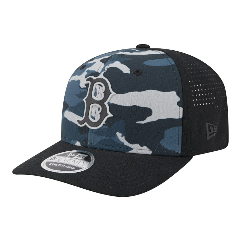 Boston Red Sox Tonal Camo 9SEVENTY Stretch-Snap Hat - Black | New Era
