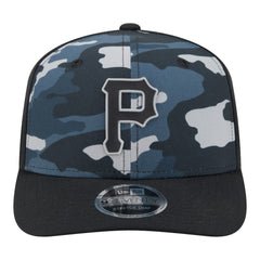 Pittsburgh Pirates Tonal Camo 9SEVENTY Stretch-Snap Hat - Black | New Era