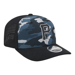 Pittsburgh Pirates Tonal Camo 9SEVENTY Stretch-Snap Hat - Black | New Era