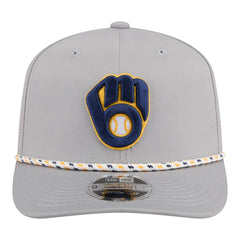 Milwaukee Brewers Sport Rope 9SEVENTY Adjustable Hat - Gray | New Era