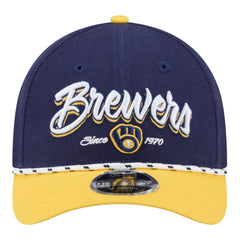 Milwaukee Brewers Team Loyal 9FORTY M-Crown Adjustable Hat - Navy/Gold | New Era