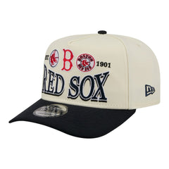 Boston Red Sox Throwback Tri-Hit A-Frame 9FIFTY Adjustable Hat - Cream | New Era