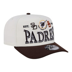San Diego Padres Throwback Tri-Hit A-Frame 9FIFTY Adjustable Hat - Cream | New Era