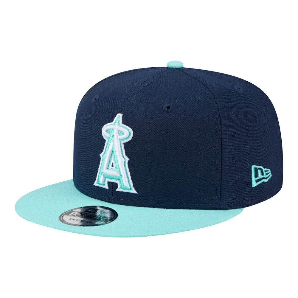 Los Angeles Angels Two-Tone Color Pack 9FIFTY Snapback Hat - Navy/Turquoise | New Era