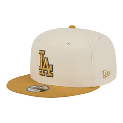 Los Angeles Dodgers 2-Tone Color Pack 9FIFTY Snapback Hat - Light Beige/Khaki | New Era