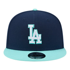 Los Angeles Dodgers 2-Tone Color Pack 9FIFTY Snapback Hat - Navy/Turquoise | New Era