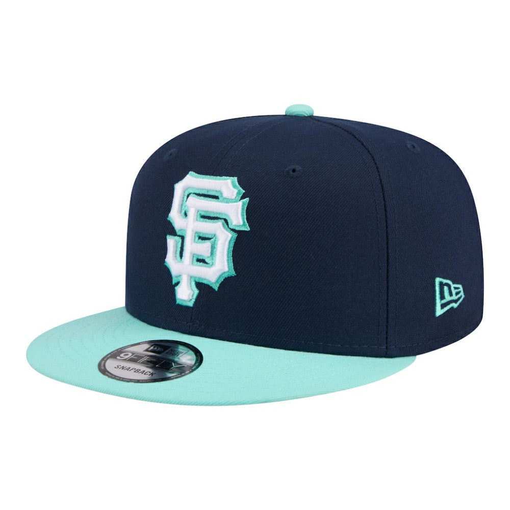 San Francisco Giants 2-Tone Color Pack 9FIFTY Snapback Hat - Navy/Turquoise | New Era
