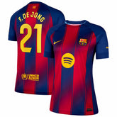 Frenkie de Jong Barcelona Women's 2025/26 Home Replica Jersey / Soccer Online