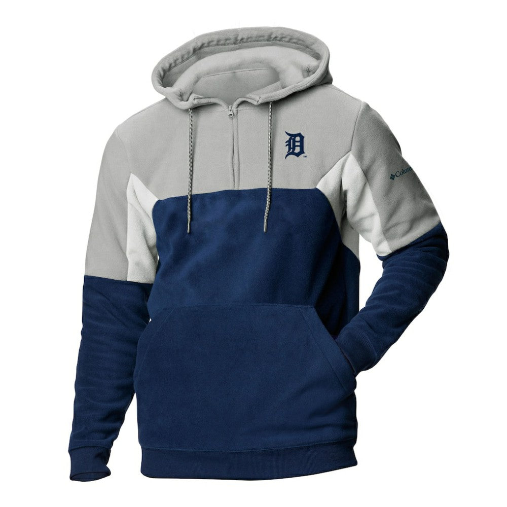 Detroit Tigers Men's Lodge Fleece Quarter-Zip Hoodie - Navy | Columbia