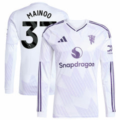 Kobbie Mainoo Manchester United 2025/26 Away Replica Long Sleeve Player Jersey / Soccer Hot sale
