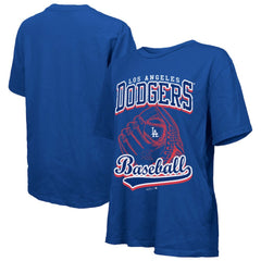 Los Angeles Dodgers Majestic Threads Women's Oversized First Base T-Shirt - Royal
