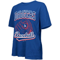 Los Angeles Dodgers Majestic Threads Women's Oversized First Base T-Shirt - Royal