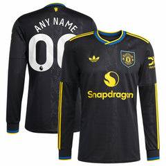 Manchester United 2025/26 Third Replica Long Sleeve Custom Jersey / Soccer On sale