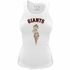 San Francisco Giants Tiny Turnip Women's Fitted Triple Scoop Tri-Blend Tank Top - White