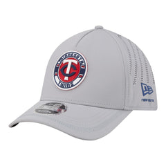 Minnesota Twins Patch 39THIRTY A-Frame M-Crown Perforated Flex Hat - Gray | New Era