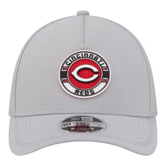 Cincinnati Reds Patch 39THIRTY A-Frame M-Crown Perforated Flex Hat - Gray | New Era