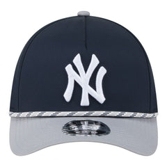 New York Yankees Rope M-Crown A-Frame 39THIRTY Flex Hat - Navy/Gray | New Era
