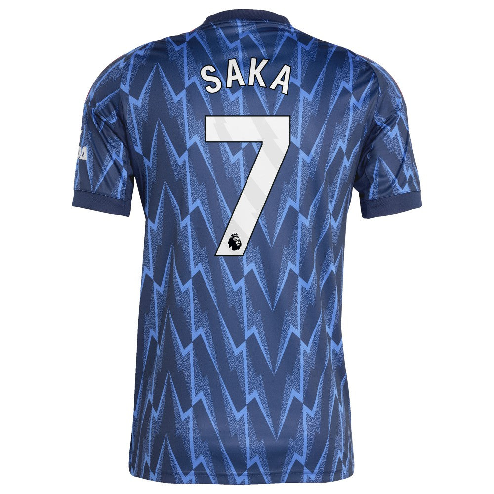Bukayo Saka Arsenal 2025/26 Away Replica Player Jersey on sale - Blue
