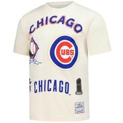 Chicago Cubs Legacy Defined T-Shirt - Cream | Mitchell & Ness