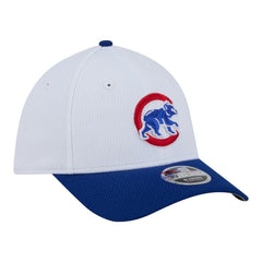 Chicago Cubs Youth Baseball 39THIRTY M-Crown Flex Hat - White/Royal | New Era
