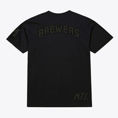 Milwaukee Brewers Cooperstown Collection Phantom T-Shirt - Black | Mitchell & Ness