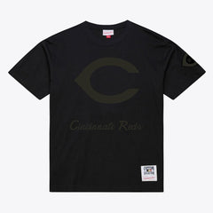 Cincinnati Reds Cooperstown Collection Phantom T-Shirt - Black | Mitchell & Ness
