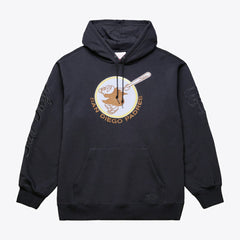 San Diego Padres Phantom Fleece Hoodie - Black | Mitchell & Ness