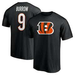 NFL Cincinnati Bengals Joe Burrow Icon Name & Number T-Shirt