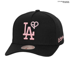 Los Angeles Dodgers x BLACKPINK Pro Crown Snapback Hat - Black - Limited Edition | Mitchell & Ness