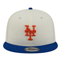 New York Mets Localized 9FIFTY Snapback Hat - Cream/Royal | New Era