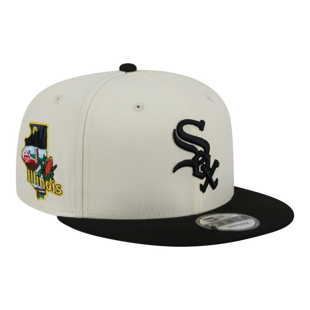 Chicago White Sox Localized 9FIFTY Snapback Hat - Cream/Black | New Era
