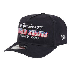 New York Yankees 1977 World Series Champions Throwback 9FIFTY A-Frame Snapback Hat - Navy | New Era
